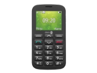 DORO 1380 - Funktionstelefon - dual-SIM - microSD slot - 240 x 320 pixels - rear camera 0,3 MP - sort - Ingen nordiske menusprog - engelsk menu Tele & GPS - Mobiltelefoner - Alle mobiltelefoner