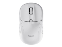 Trust Primo - Mus - höger- och vänsterhänta - optisk - 4 knappar - trådlös - 2.4 GHz - trådlös USB-mottagare - matt vit