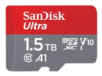 Bilde av Sandisk Ultra - Flashminnekort (microsdxc Til Sd-adapter Inkludert) - 1.5 Tb - A1 / Uhs Class 1 / Class10 - Microsdxc Uhs-i