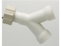 NEOPERL Y fordeler i hvid plastik - 1 stk. 3/4'' omløber med pakning x 2 stk. 3/4 udvendig gevind Rørlegger artikler - Rør og beslag - Trykkrør og beslag