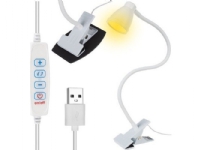 Izoxis USB-lampe Skrivebordslampe med klips - hvit Izoxis 19455