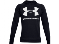 Alternativ bild 0 för Under Armour Rival Fleece Big Logo Hoodie Svart/Vit Medium Herr