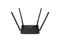 ASUS RT-AX53U, Wi-Fi 6 (802.11ax), Dobbelbånd (2.4 GHz / 5 GHz), Ethernet/bredbåndsforbindelse, 3G, Sort, Frittstående router PC tilbehør - Nettverk - Rutere og brannmurer