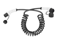 DIGITUS - Strømkabel - Type 2 hunn til Type 2 hann - 5 m - svart - spiral, single-phase Bilpleie & Bilutstyr - Utstyr til Garasje - Vegglader & Ladekabler