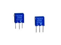 Vishay T63YB254KT20, Konform beleggstynner, Blå, Metall, Rett, Hankjønn, 250 V