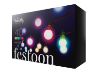 Twinkly Festoon - Stringlys - LED x 40 - festong - 16 millioner farger - multifarge Belysning - Annen belysning - Lyslenker