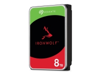 Seagate IronWolf ST8000VN002 - Harddisk - 8 TB - intern - 3.5 - SATA 6Gb/s - buffer: 256 MB - med 3-års Seagate Rescue Data Recovery PC-Komponenter - Harddisk og lagring - NAS