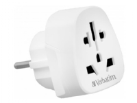 Verbatim WTEU-02 - Strømkoblingsadapter - Type A, type B, Type C, Type G, Type I, Type J, type L, Type N (P) til Type E, type F (R) - 100-250 V - 10 A - Europa