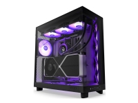 NZXT H series H6 Flow RGB - Mid tower - ATX - sidepanel med vindu (herdet glass) - ingen strømforsyning - matt svart - USB/lyd PC-Komponenter - Skap og tilbehør - Alle skap