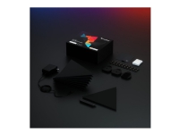 Nanoleaf Shapes Starter Kit - Lyspanelsett - LED - 230 x 200 mm - 1.5 W - 16 millioner farger - 1200-6500 K - trekant - svart Belysning - Intelligent belysning (Smart Home) - Intelligent belysning