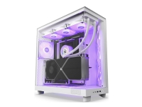 NZXT H series H6 Flow RGB - Mid tower - ATX - sidepanel med vindu (herdet glass) - ingen strømforsyning - matt hvit - USB/lyd PC-Komponenter - Skap og tilbehør