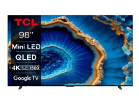 TCL 98C805 - 98 Diagonalklasse (97.5 synlig) - C80 Series LED-bakgrunnsbelyst LCD TV - QLED - Smart TV - Google TV - 4K UHD (2160p) 3840 x 2160 - HDR - Quantum Dot, Mini-LED - børstet titanmetall TV, Lyd & Bilde - TV & Hjemmekino - TV