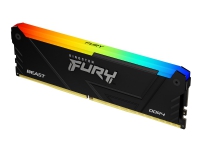 Kingston FURY Beast RGB - DDR4 - modul - 8 GB - DIMM 288-pin - 2666 MHz - CL16 - 1.2 V - ikke-bufret - on-die ECC - svart PC-Komponenter - RAM-Minne