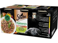 SHEBA udvalg af smagsvarianter i sauce - vådfoder til katte - 6x400g Kjæledyr - Katt - Kattefôr
