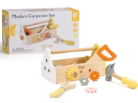 Klassisk modern verktygslåda i trä för barn (från 3 år)