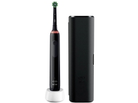 Oral-B - Pro3 Black + Extra CA Børste Hoved + Rejseetui Helse - Tannhelse - Elektrisk tannbørste