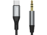 Dudao L11PROT 3.5mm Jack to USB-C cable 1m grå Tele & GPS - Mobilt tilbehør - Deksler og vesker