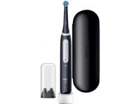 Oral-B iO 4, Voksen, Roterende Tannbørste, Daglig stell, Sensitiv / Myk, Super sensitive, Whitening, Sort, Matte Black, Batteri
