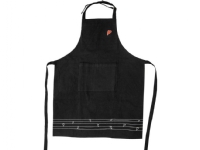 Orion Kjøkkenforkle med lomme, bomull, knyttet, sorte hjerter N - A