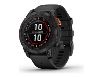 Garmin fenix 7 Pro Solar - 47 mm - skifergrå - sportsur med bånd - silikon - svart - håndleddstørrelse: 125-208 mm - display 1.3 - 32 GB - Bluetooth, Wi-Fi, ANT+ - 79 g Sport & Trening - Pulsklokker og Smartklokker - Smartklokker