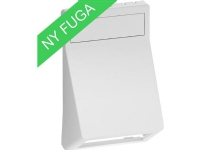 LAURITZ KNUDSEN Täck för FUGA T3 2x Actassi-kontakt 1,5 modul vinklad färg: vit
