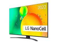 LG 43NANO766QA - 43 Diagonalklasse NANO76 Series LED-bakgrunnsbelyst LCD TV - Smart TV - ThinQ AI, webOS - 4K UHD (2160p) 3840 x 2160 - HDR - direktebelyst LED, Nano Cell Display TV, Lyd & Bilde - TV & Hjemmekino - TV