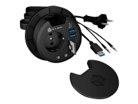 ICY BOX USB3.0 HUB 8-porters bord HUB IB-HUB1430-CR, 230V stikkontakt