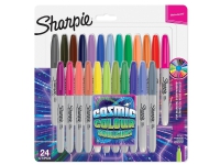 Sharpie 2033672, 24 stk, Diverse farger, Fin spiss, Flerfarget, Rund, 1 mm Skriveredskaper - Markør - Permanenttusj
