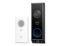 Eufy Video Doorbell 2K - Smart dørbjelle og ringeklokke - med kamera - trådløs - svart - med Edge HomeBase Mini Foto og video - Overvåkning - Overvåkingsutstyr