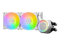MSI MAG CORELIQUID E240 - Processors flydende kølesystem - Radiatorstørrelse: 240 mm - (for: LGA1156, LGA1155, LGA1150, LGA1151, AM4, LGA1200, LGA1700, AM5) - kobberbase - 120 mm - hvid