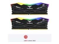 T-Force DELTA RGB - DDR5 - sett - 32 GB: 2 x 16 GB - DIMM 288-pin - 8000 MHz / PC5-64000 - CL38 - 1.45 V - ikke-bufret - on-die ECC - svart PC-Komponenter - RAM-Minne