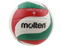 Molten V4M1500, Grønn, Rød, Hvit, Lær, Syntetisk, 18-panel ball, Inne & Ute, Mønster, Unisex Sport & Trening - Sportsutstyr - Volleyballer