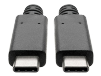 Eaton Tripp Lite Series USB-C Cable (M/M) - USB 3.2, Gen 2 (10 Gbps), 5A (100W) Rating, Thunderbolt 3 Compatible, 3 ft. (0.91 m) - USB-kabel - 24 pin USB-C (hann) til 24 pin USB-C (hann) - USB 3.1 Gen 2 - 20 V - 5 A - 91.4 cm - formstøpt - svart