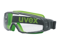 uvex u-sonic - Vernebriller - klart glass - polykarbonat, textile - grå, lime Klær og beskyttelse - Sikkerhetsutsyr - Vernebriller