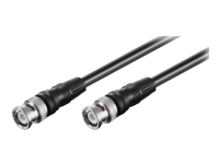 goobay - Video/lydkabel - BNC plugg til BNC plugg - 3 m - dobbeltisolert - svart