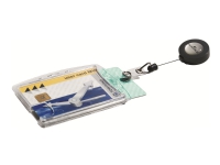 DURABLE - Kortholder - for 54 x 85 mm - klips - gjennomsiktig (en pakke 10) Papir & Emballasje - Markering - Kongresmerker