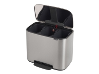 Brabantia Bo Pedal Bin - Søppelbøtte - flipp-lokk - 33 L - fotpedal - avfallssortering - mattstål Kjøkkenutstyr - Husholdningstilbehør - Søppelsortering