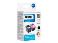 KMP MULTIPACK H162V - 2-pack - svart, färg (cyan, magenta, gul) - kompatibel - bläckpatron (alternativ för: HP C2P05AE, HP C2P07AE) - för HP ENVY 55XX, 56XX, 76XX Officejet 200, 250, 57XX, 8040