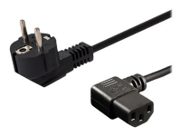 SAVIO CL-115 - Strømkabel - 2-pols (hann) vinklet til power IEC 60320 C13 vinklet - 250 V - 10 A - 1.2 m - svart PC tilbehør - Kabler og adaptere - Strømkabler