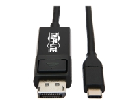 Tripp Lite USB C to DisplayPort Adapter Cable USB 3.1 Gen 1 Locking 4K USB Type-C to DP, USB C to DP, 3ft - DisplayPort-kabel - 24 pin USB-C (hann) reversibel til DisplayPort (hann) låsing - USB 3.1 Gen 1 / Thunderbolt 3 / DisplayPort 1.2 - 90 cm - 4K-støtte, USB-strøm - svart