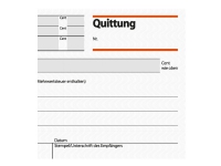 Segl - Kvittering - 50 ark - A6 - liggende - tredobbelt - karbonfri Papir & Emballasje - Spesial papir - Fortrykte skjemaer