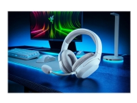 Razer Barracuda X - Hodesett - full størrelse - Bluetooth / 2,4 GHz radiofrekvens - trådløs, kablet - 3,5 mm jakk, USB-C - lydisolerende - kvikksølv