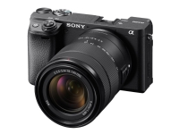 Sony a6400 ILCE-6400M - Digitalkamera - speilløst - 24.2 MP - APS-C - 4K / 30 fps - 7.5optisk x-zoom E 18-135 mm OSS-linse - Wi-Fi, NFC, Bluetooth - svart Digitale kameraer - Speilløst systemkamera