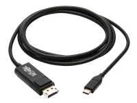Tripp Lite USB C to DisplayPort Adapter Cable USB 3.1 Locking 4K USB-C 6ft - DisplayPort-kabel - 24 pin USB-C (hann) reversibel til DisplayPort (hann) låsing - USB 3.1 Gen 1 / Thunderbolt 3 / DisplayPort 1.2 - 1.8 m - 4K-støtte, USB-strøm - svart