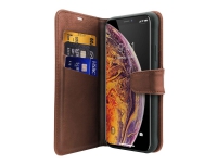 ITSKINS Wallet Book - Lommebok for mobiltelefon - kunstlær - brun - 6.5 - for Apple iPhone XS Max Tele & GPS - Mobilt tilbehør - Deksler og vesker