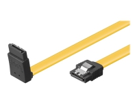 goobay - SATA-kabel - SATA (P) vinklad till SATA (P) rak - 50 cm - platt