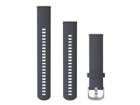 Garmin Quick Release Band - Klokkestropp for smart armbåndsur - 125 - 218 mm - granittblå, sølvmaskinvare - for Approach S40 Forerunner 245, 55, 645 Venu vívoactive 3 vívomove 3, HR, Luxe, Style Helse - Pulsmåler - Tilbehør