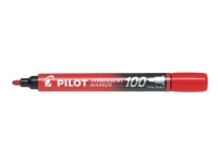 Pilot Permanent Marker 100 - Markør - permanent - rød - oljebasert blekk - 1 mm - fin Skriveredskaper - Markør - Permanenttusj