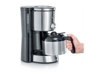 SEVERIN KA 4845 TypeSwitch - Kaffemaskin - 8 kopper - børstet rustfritt stål / svart Kjøkkenapparater - Kaffe - Kaffemaskiner