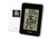 Sencor SWS 25 BS - Termometer - digital - svart/sølv Hagen - Tilbehør til hagen - Værstasjon og termometer